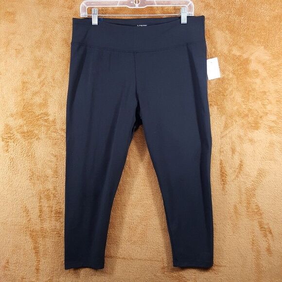 J CREW Leggings Womens XL Black Pull On Capri Stretch Cotton Blend - Picture 1 of 9